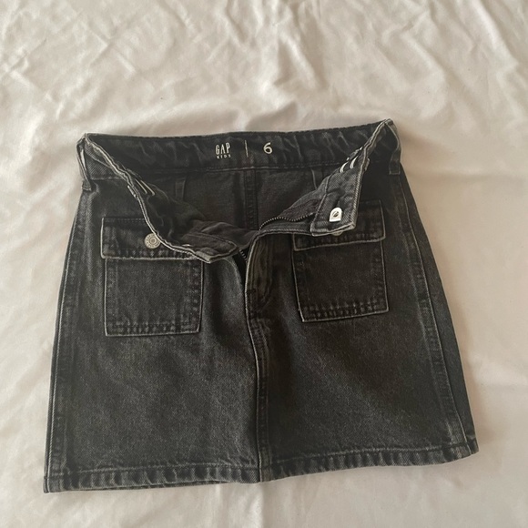 GAP Kids Jean Skirt, Black, Sz 6 - Picture 3 of 6
